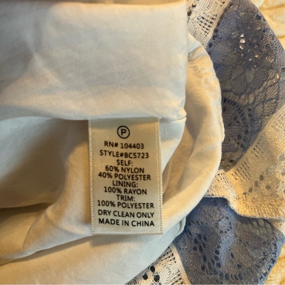 J.O.A. Blue and White Women Mini Dress size Large - Picture 10 of 11